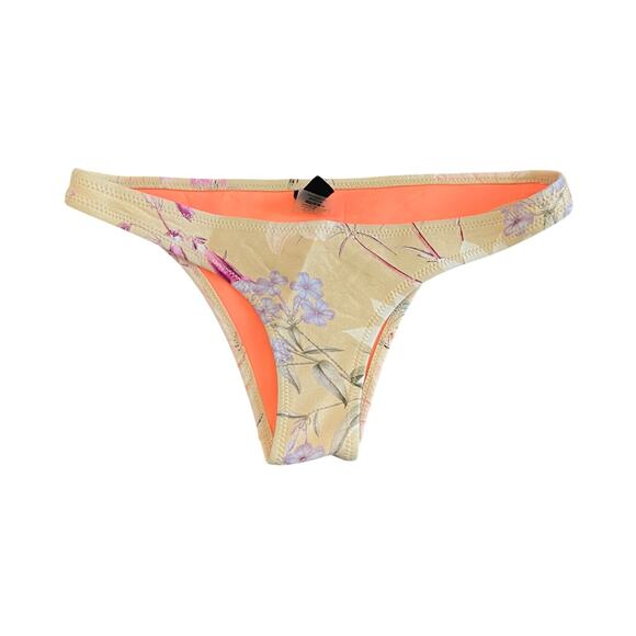 Triangl Women's Size Small Tan Coco Floral Affair Bikini Swim Bottom - Picture 2 of 7
